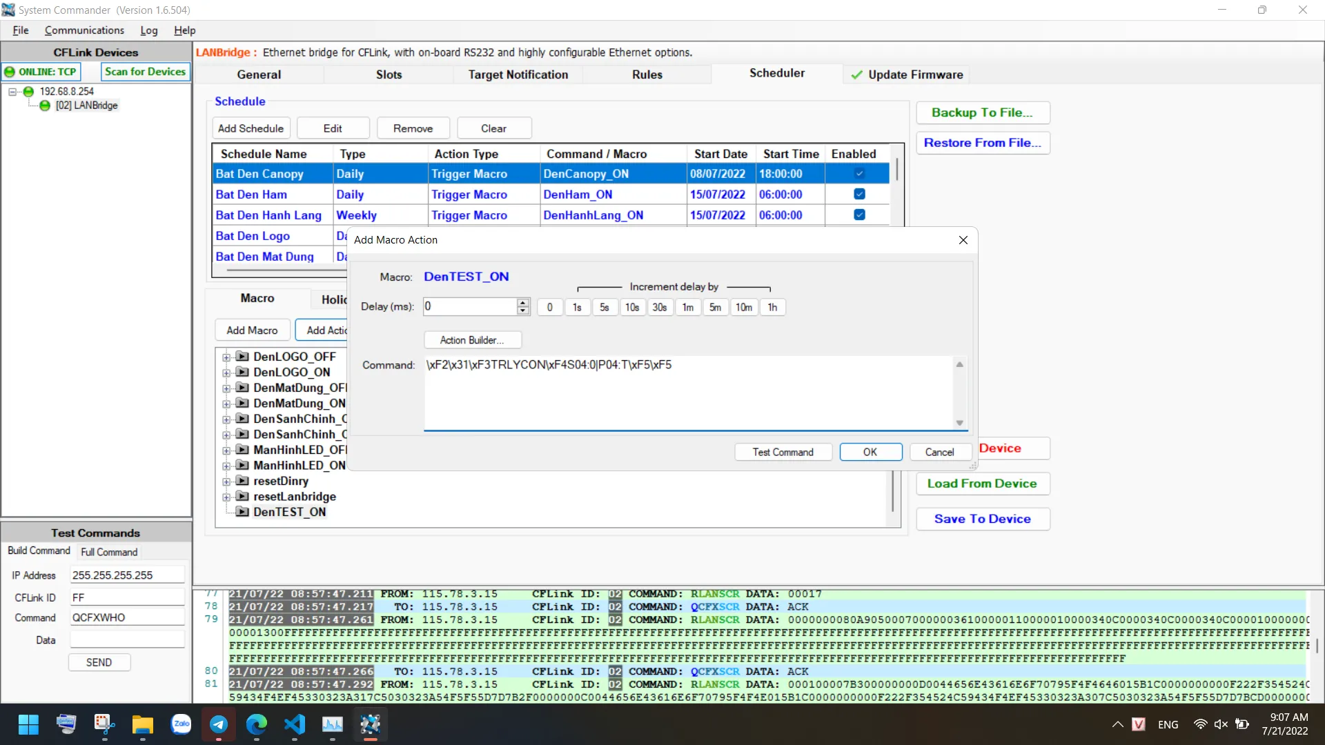 Nhập lệnh Command